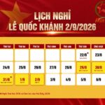 Lịch nghỉ lễ 2/9/2026 của công ty Winta
